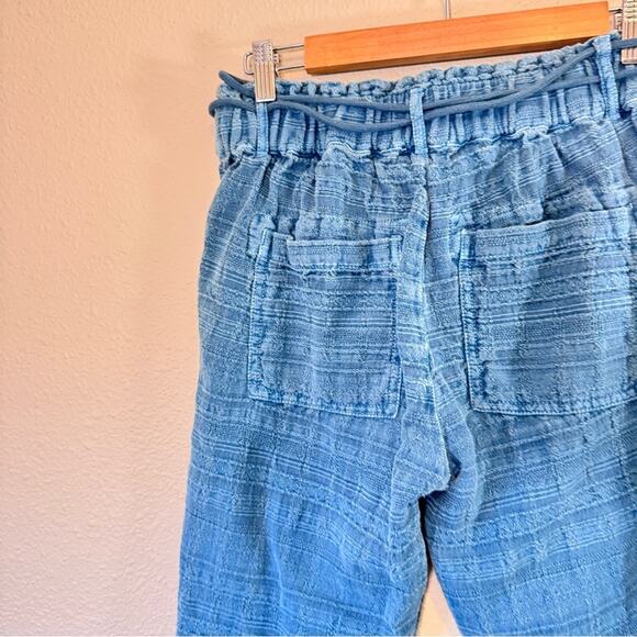 Sundance Bastille Easy Blue Cropped Cotton Pants Women’s XSP Casual Beachy - Picture 5 of 11